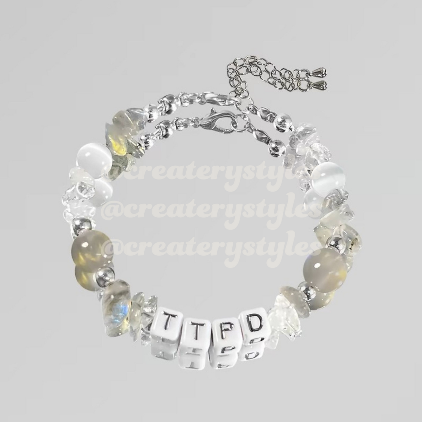 Lover Inspired Crystal Beads Friendship Bracelet Lobster Claw Closure