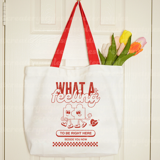 One Direction Merch What a Feeling  Double-Sided Canvas Tote Bag