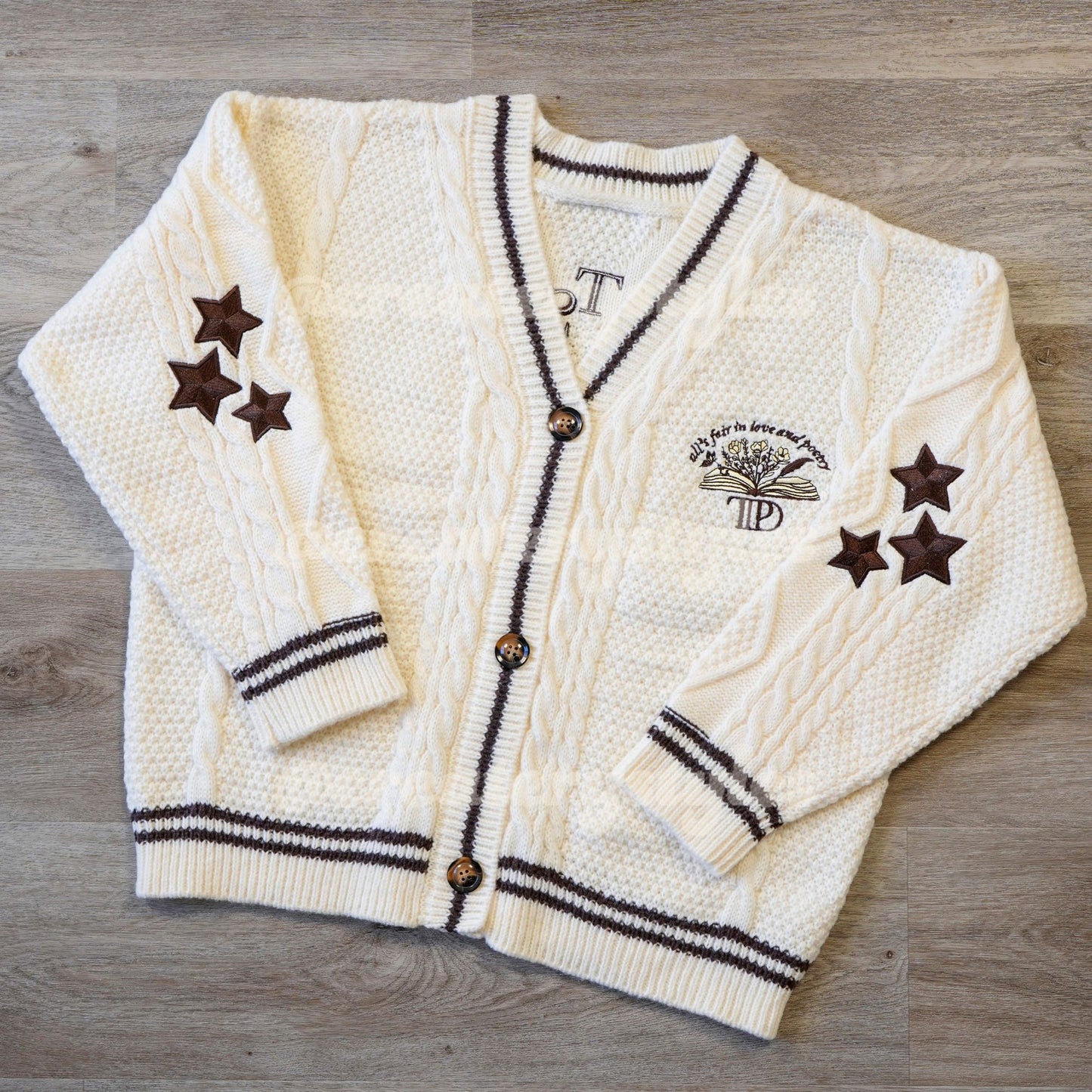Open Book All's Fair in Love and Poetry Cardigan