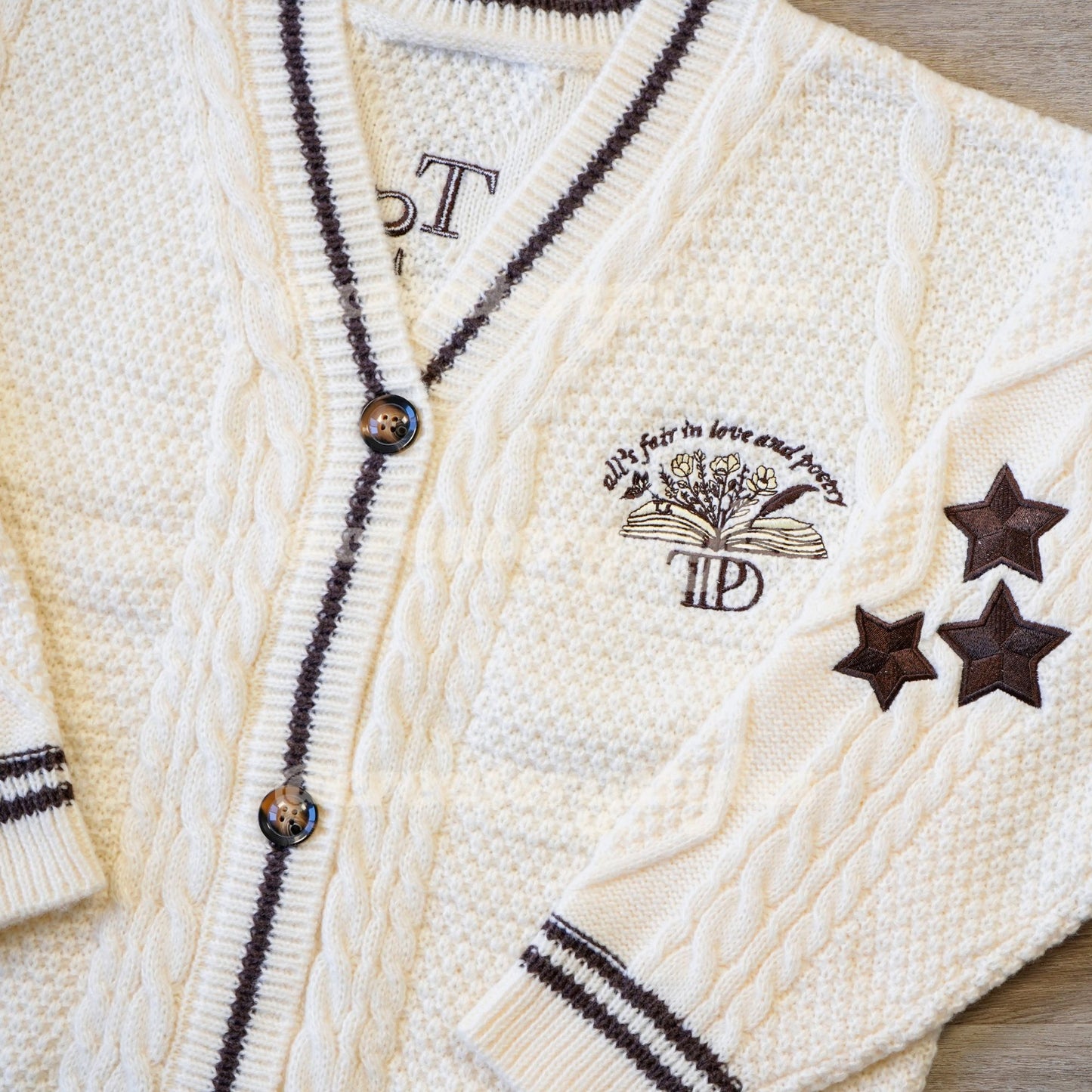 Open Book All's Fair in Love and Poetry Cardigan