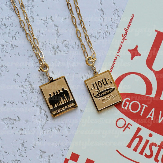 One Direction History Necklace Gold