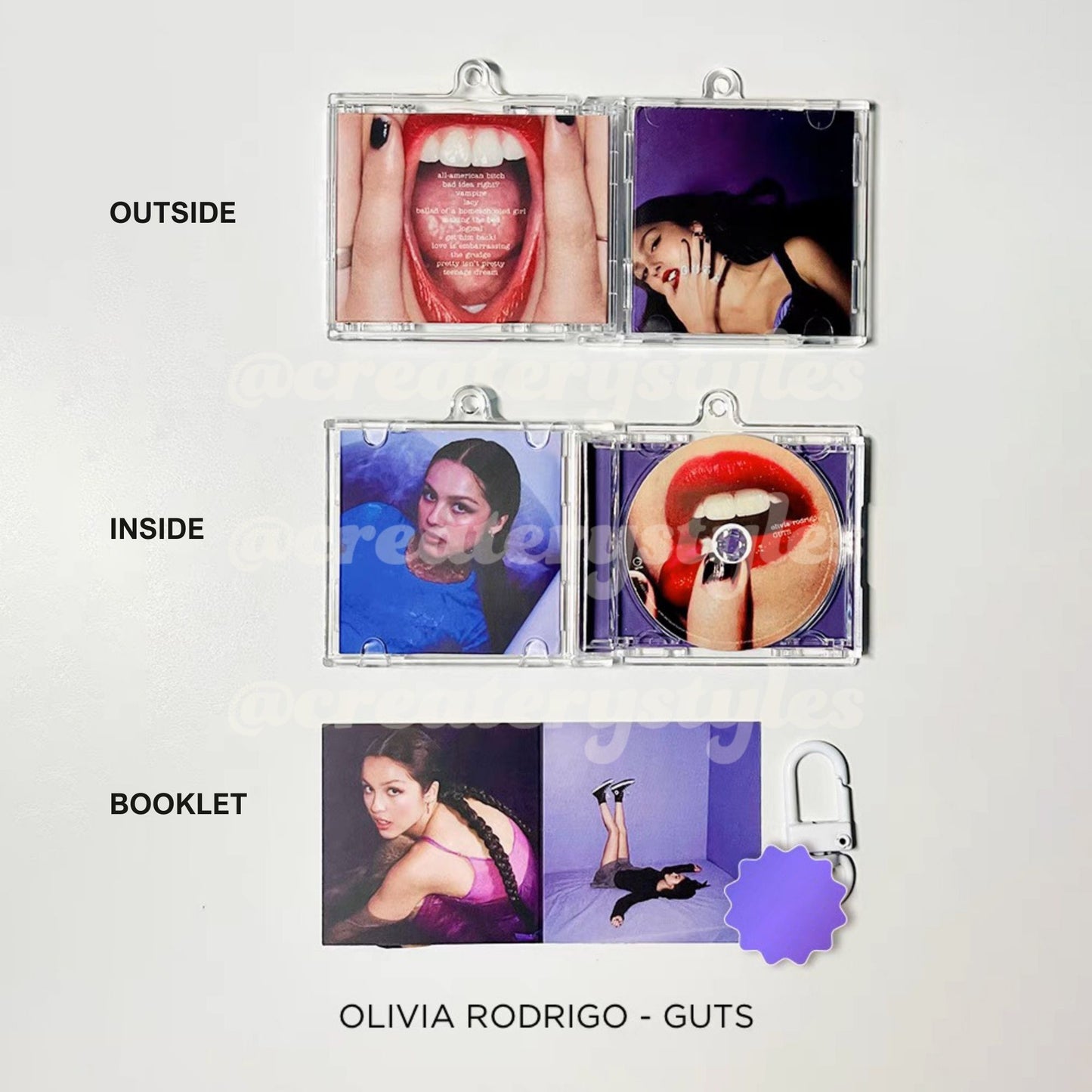 Personalized Mini CD NFC Keychain for Livies, Guts, Sour, Deja Vu