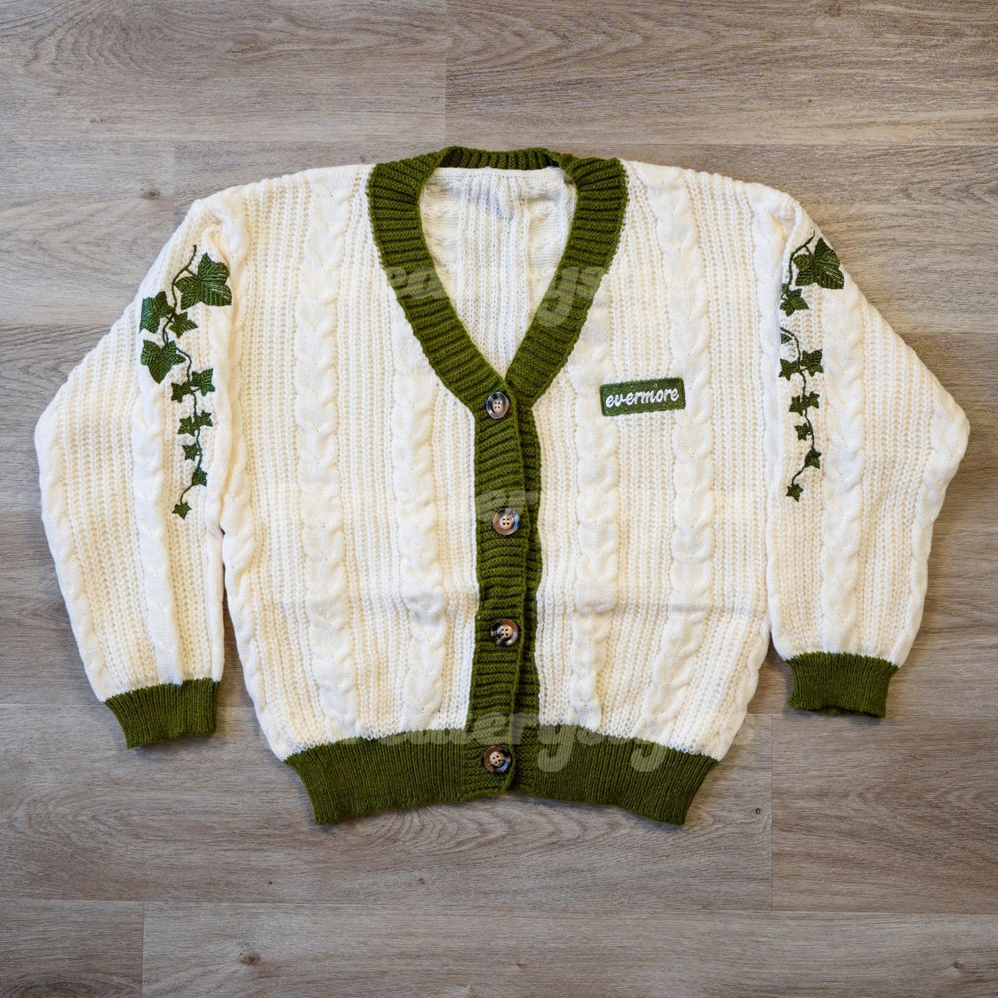 Taylor's Version Evermore Cream Cardigan Embroidered Knitted Vintage Cardigan