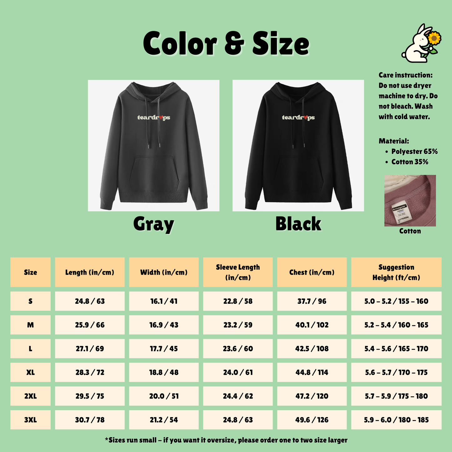 Teardrops Graphic Sweatshirt & Hoodie