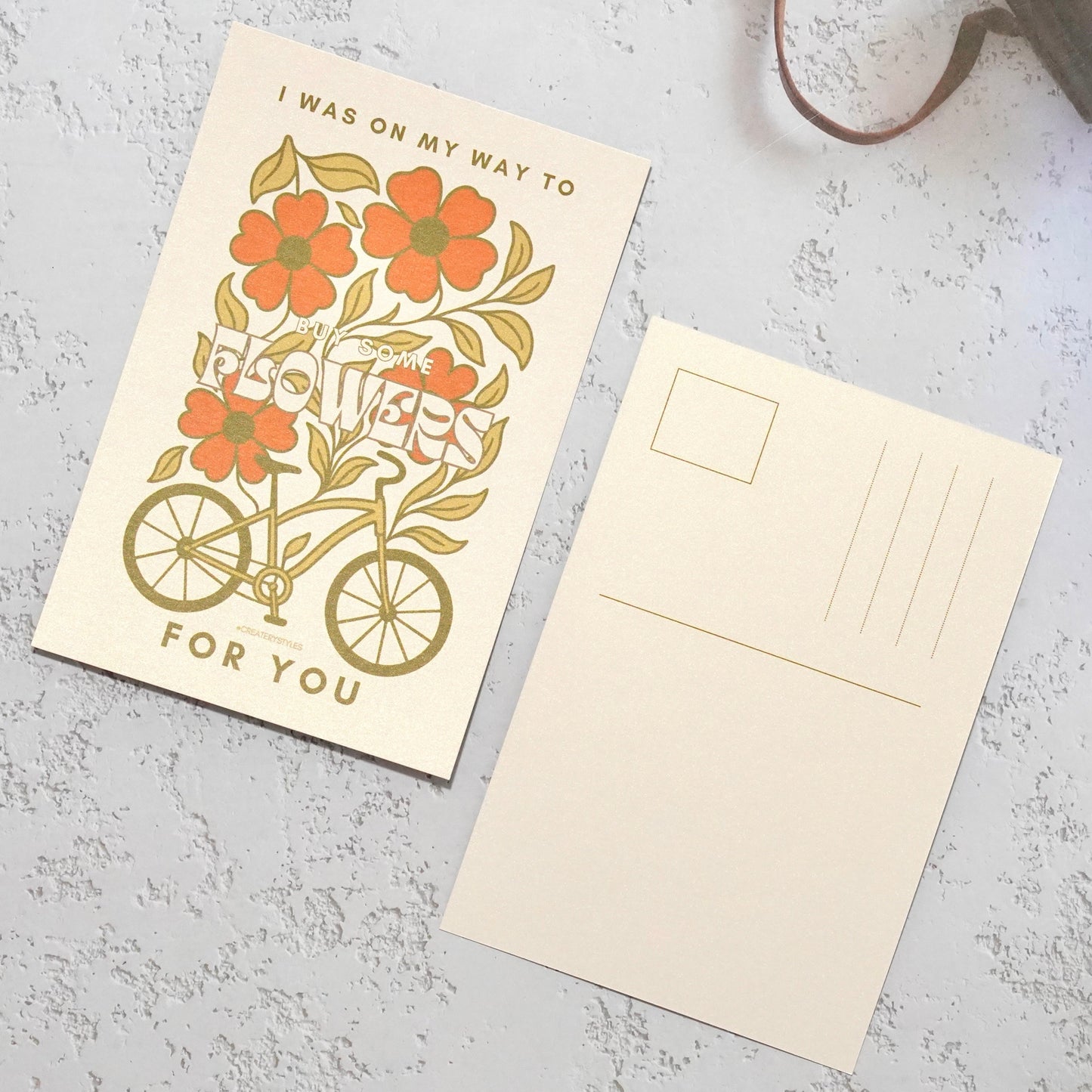 Buy Some Flowers Postcard 4x6 in