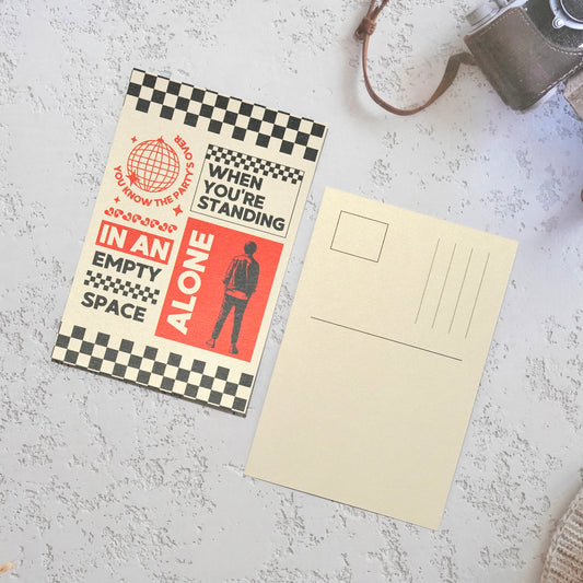 Louis Tomlinson Postcard with text.