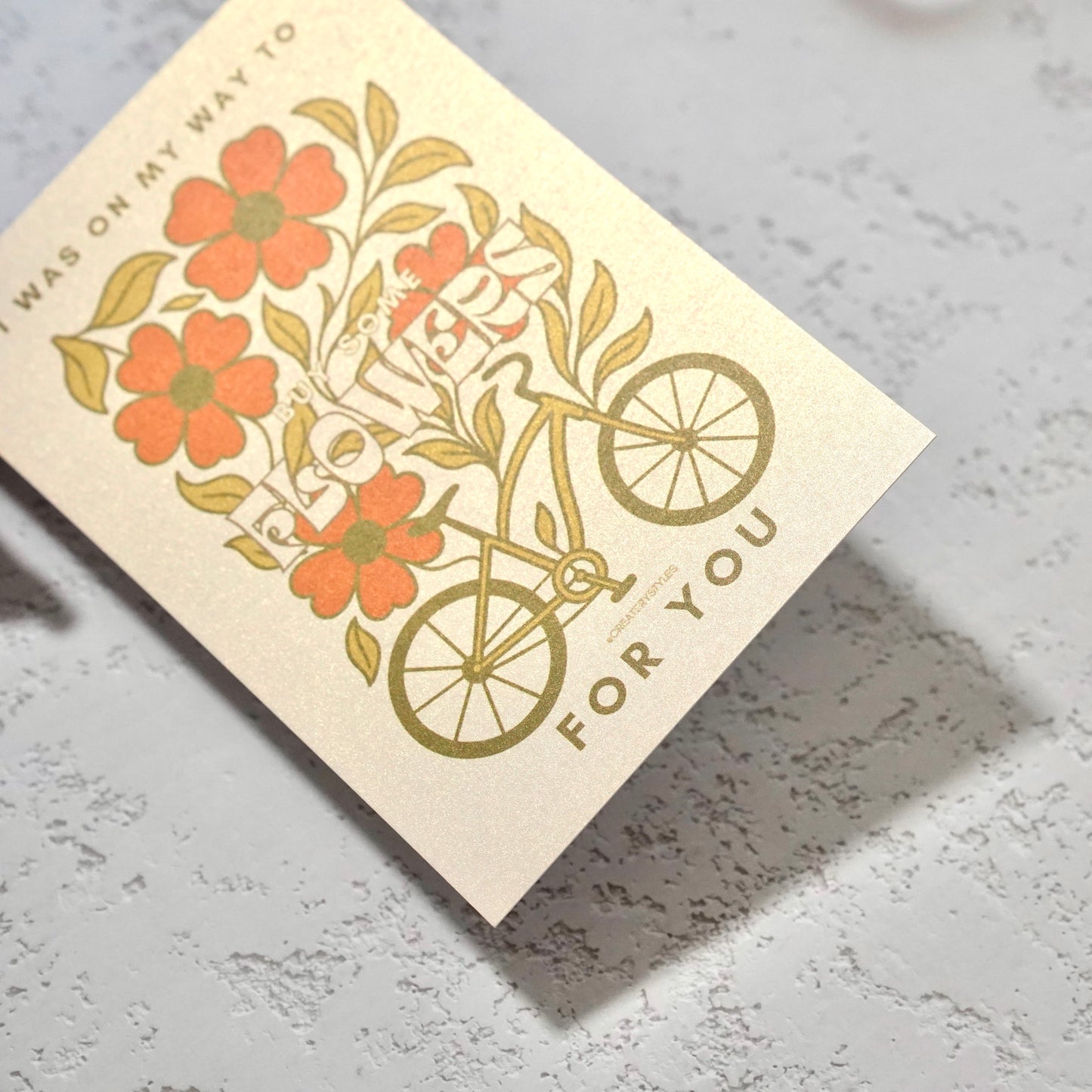 Buy Some Flowers Postcard 4x6 in