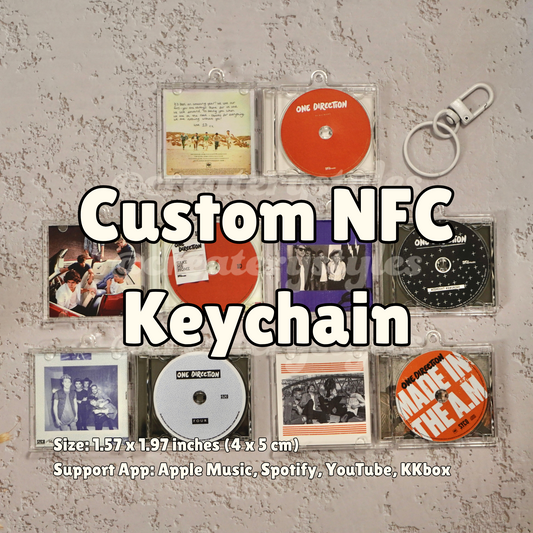 One Direction Keychain Personalized NFC Album Tag Keychain, Bundle Discount