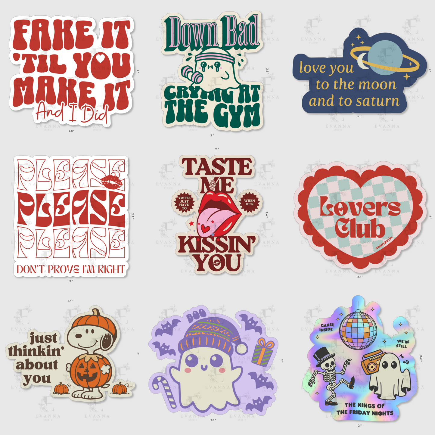 Kings of The Friday Nights Spooky - Waterproof Holographic Vinyl Sticker