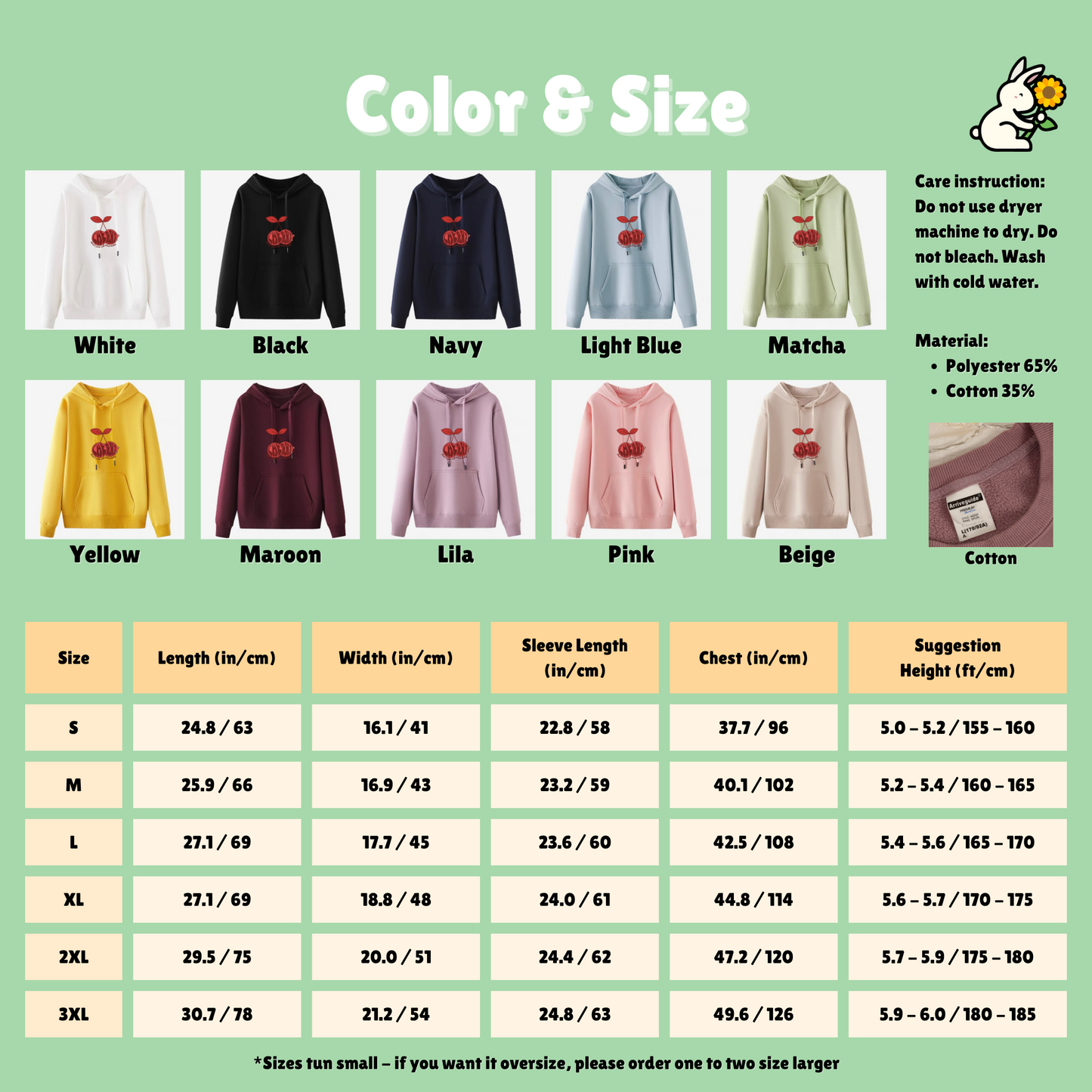 Cherry Baby bedrucktes Sweatshirt und Kapuzenpullover, mehrfarbig