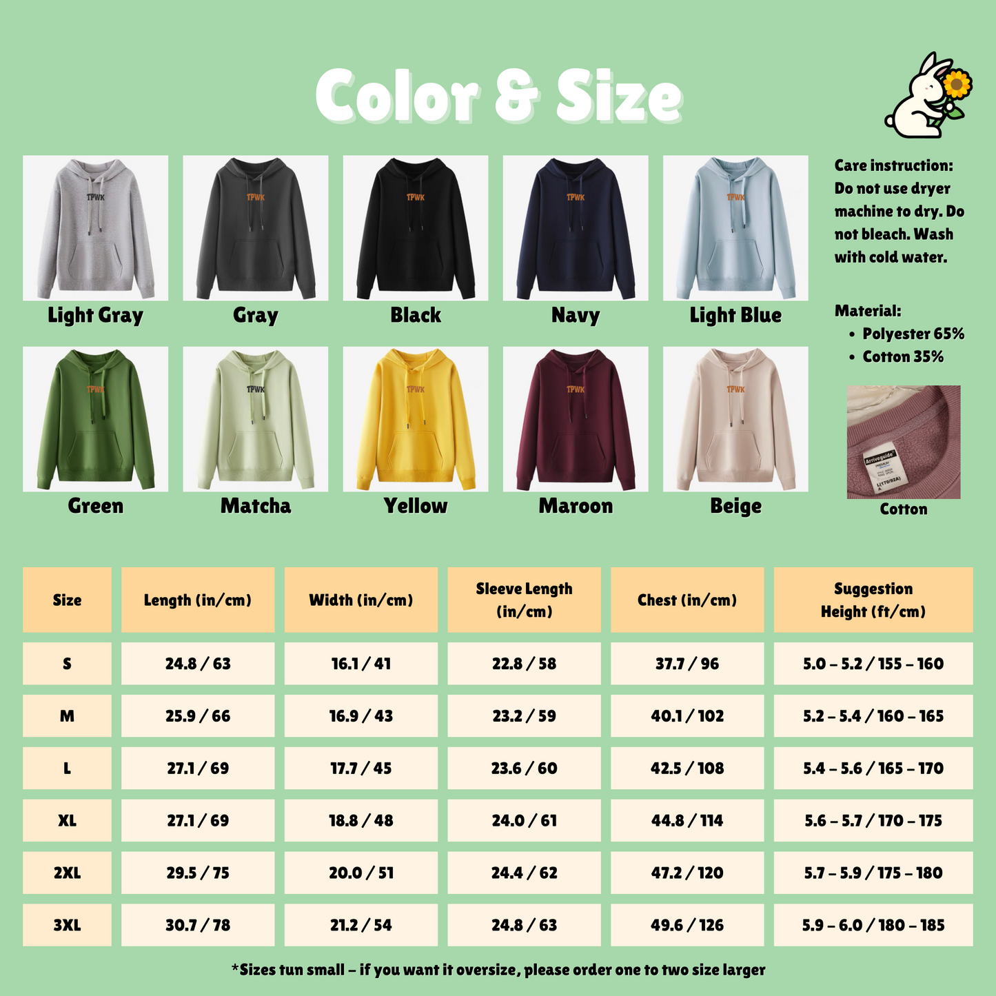 Trick or TPWK bedrucktes Sweatshirt und Kapuzenpullover, mehrfarbig