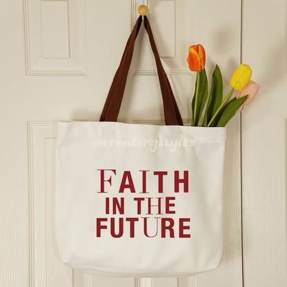 Faith in The Future Double-Sided Canvas Tote Bag