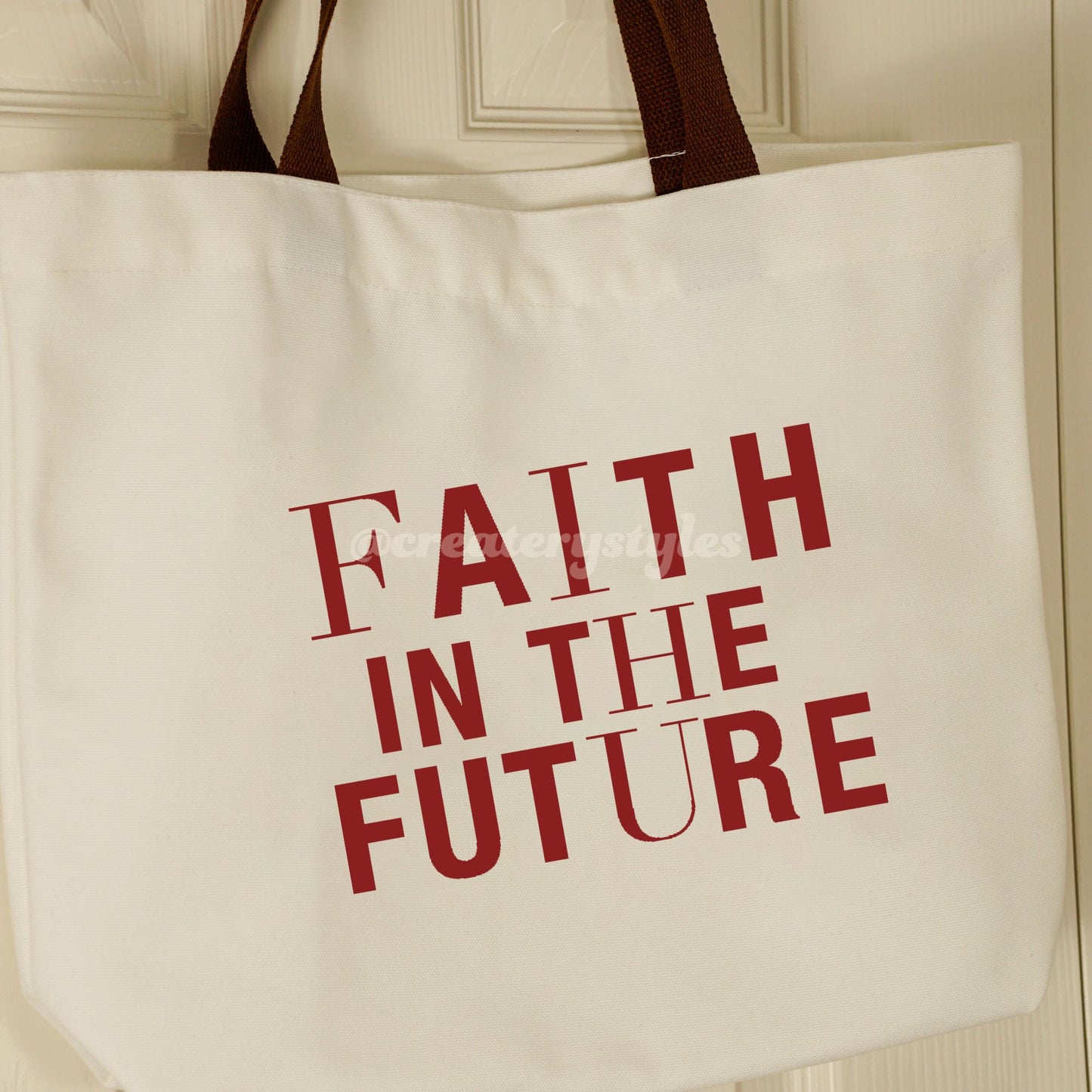 Faith in The Future Double-Sided Canvas Tote Bag