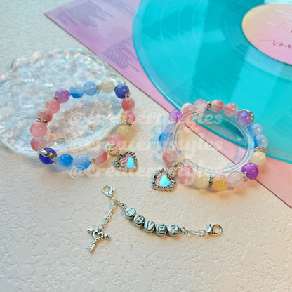 TTPD Inspired Crystal Beads with Envelope Charm Friendship Bracelet