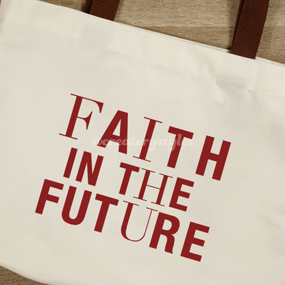 Faith in The Future Double-Sided Canvas Tote Bag