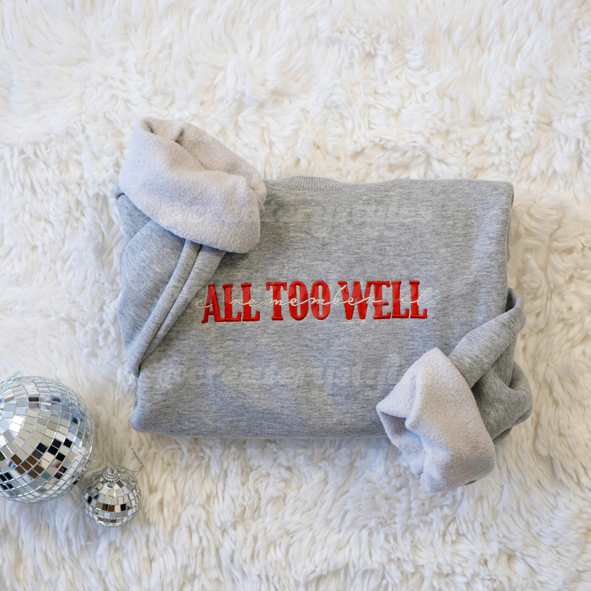 Taylor All Too Well Embroidered Sweatshirt & Hoodie, Mult Color