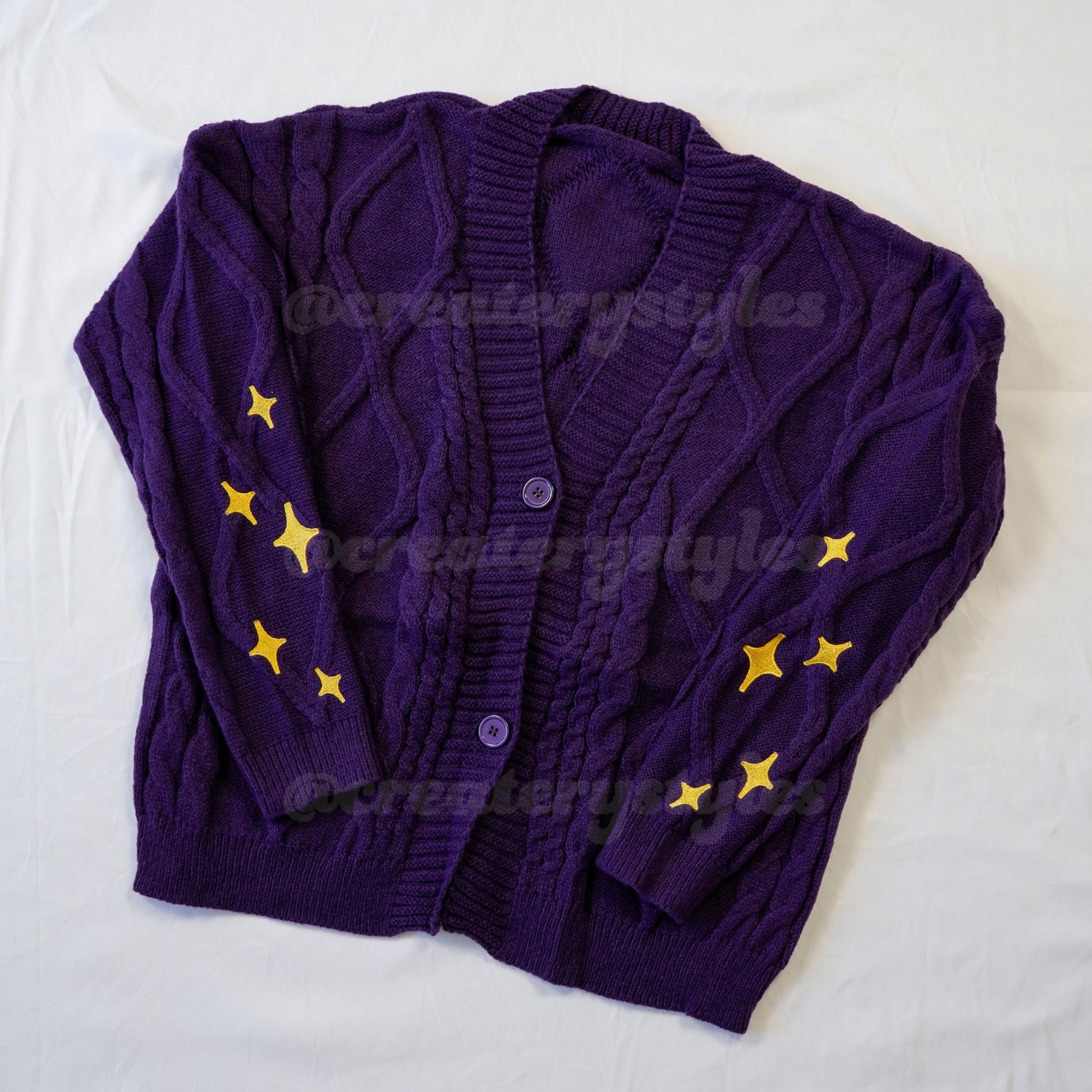 Speak Now Purple Inspired Cardigan Y2K Embroidered Knitted Cardigan