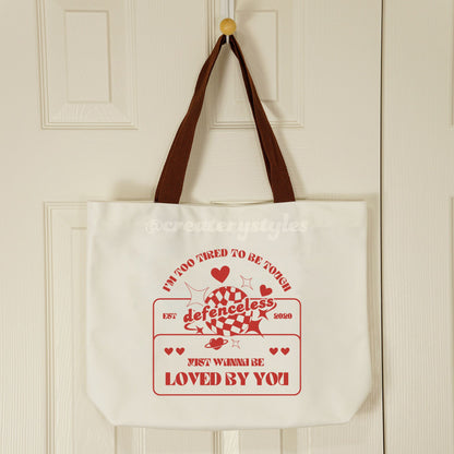 Defenceless Double-Sided Canvas Tote Bag