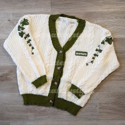 Taylor's Version Evermore Cream Cardigan Embroidered Knitted Vintage Cardigan 