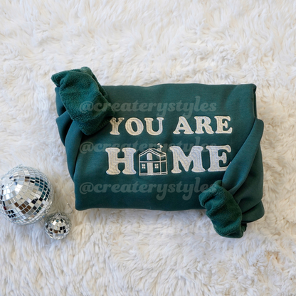 You Are Home Embroidered Sweatshirt, Mult Color