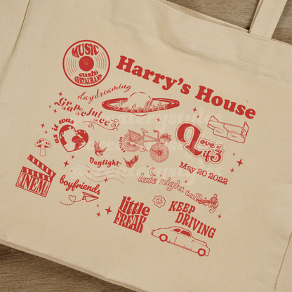 H's House Double-Sided Tote Bag, Mult Color