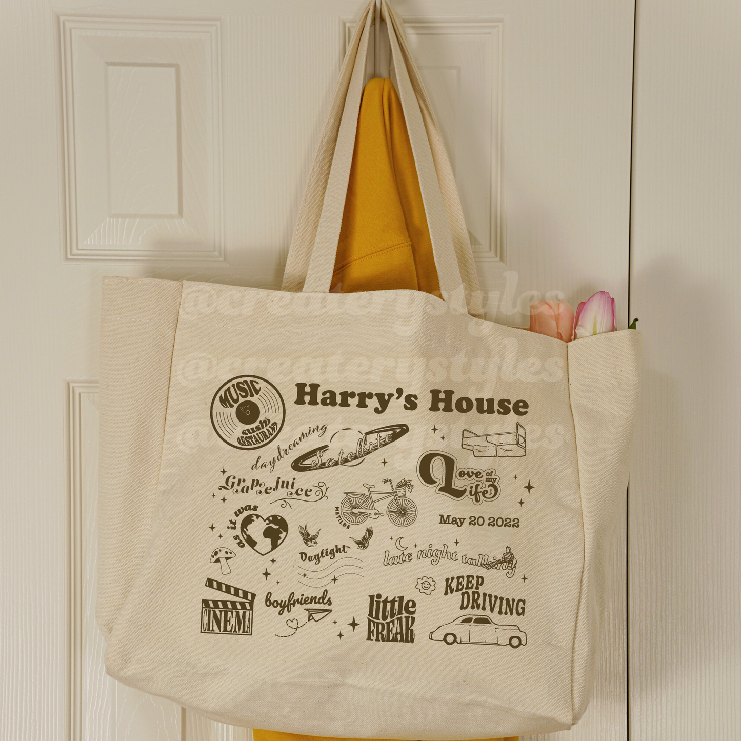 H's House Double-Sided Tote Bag, Mult Color