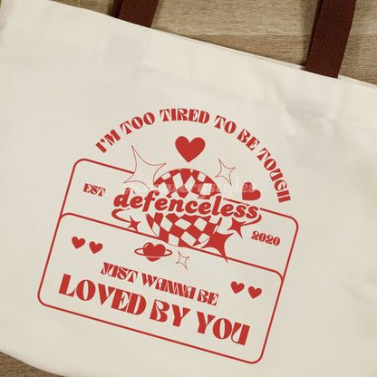 Defenceless Double-Sided Canvas Tote Bag