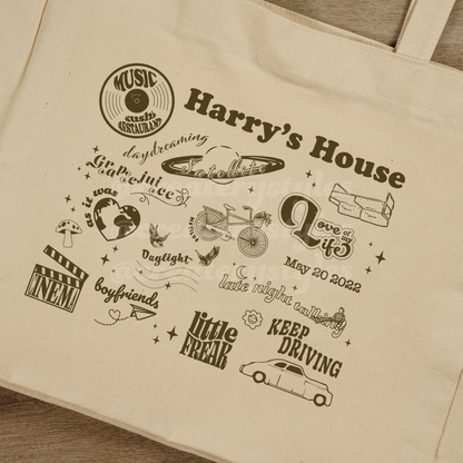 H's House Double-Sided Tote Bag, Mult Color