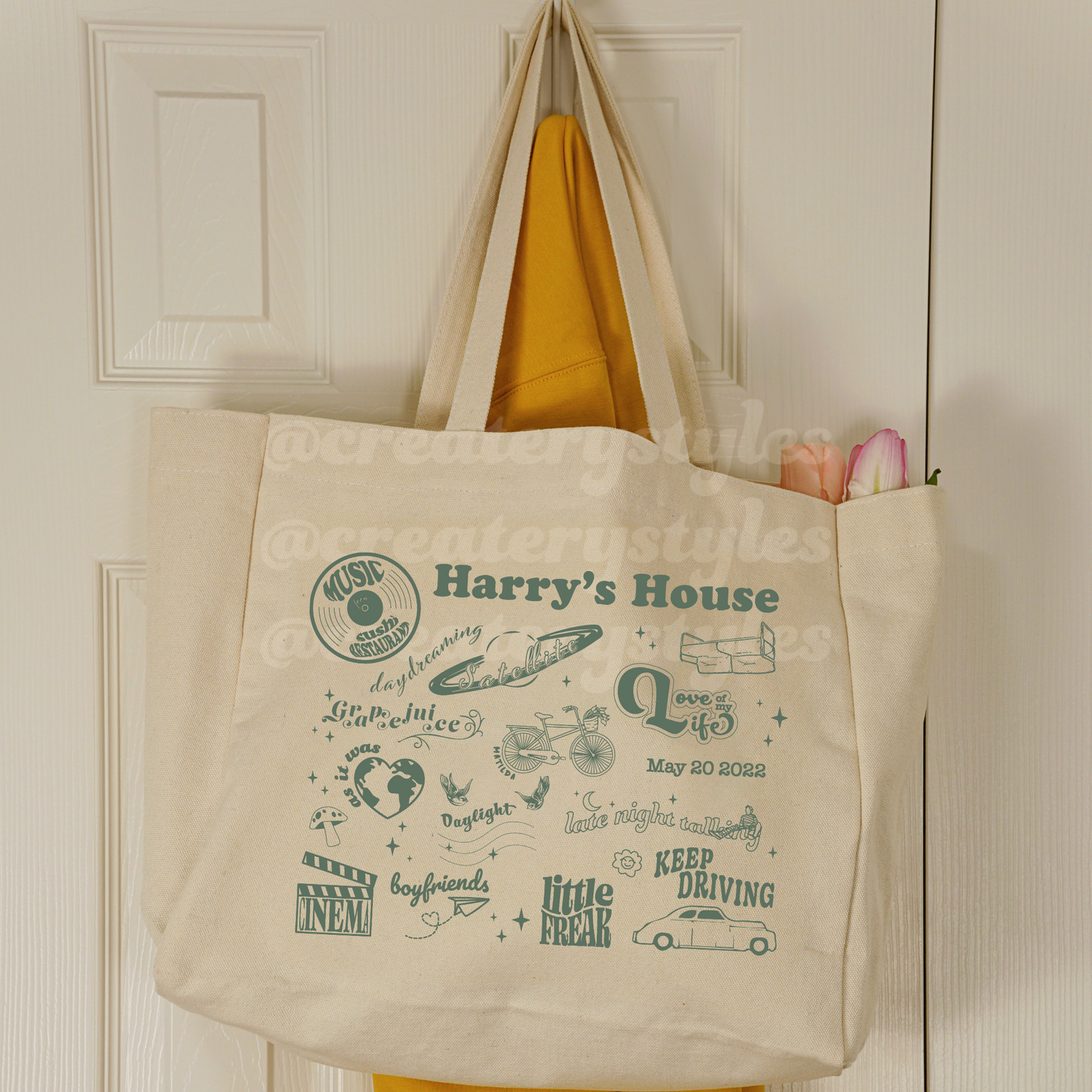 H's House Double-Sided Tote Bag, Mult Color