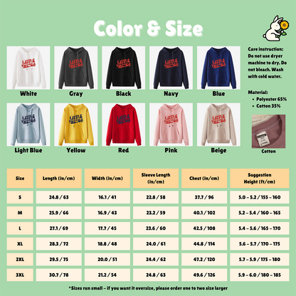 Hoodie Size Chart