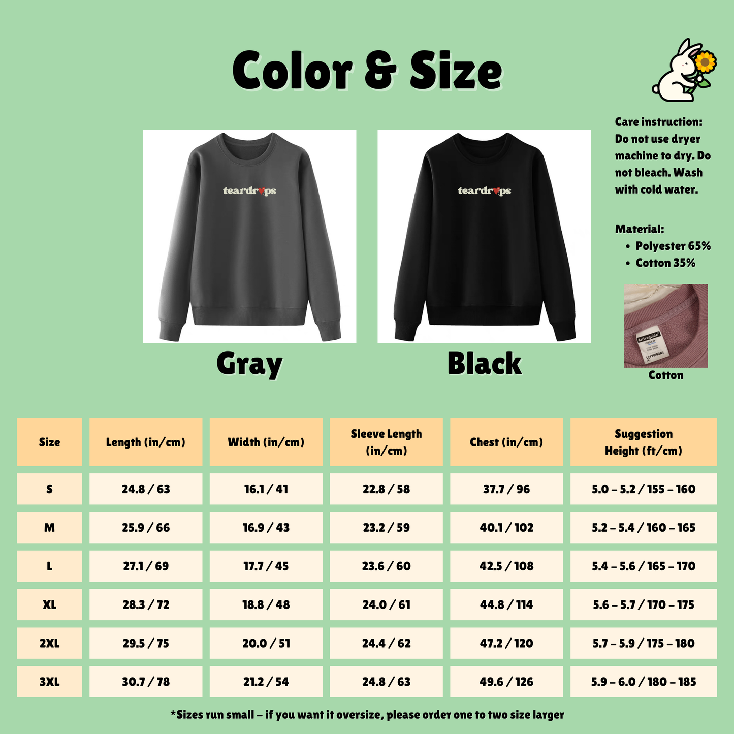 Teardrops Graphic Sweatshirt & Hoodie