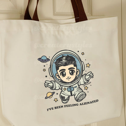 Alienated Astronaut Double-Sided Canvas Tote Bag