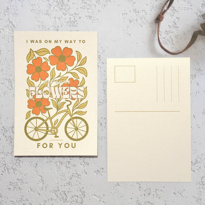 Buy Some Flowers Postcard 4x6 in