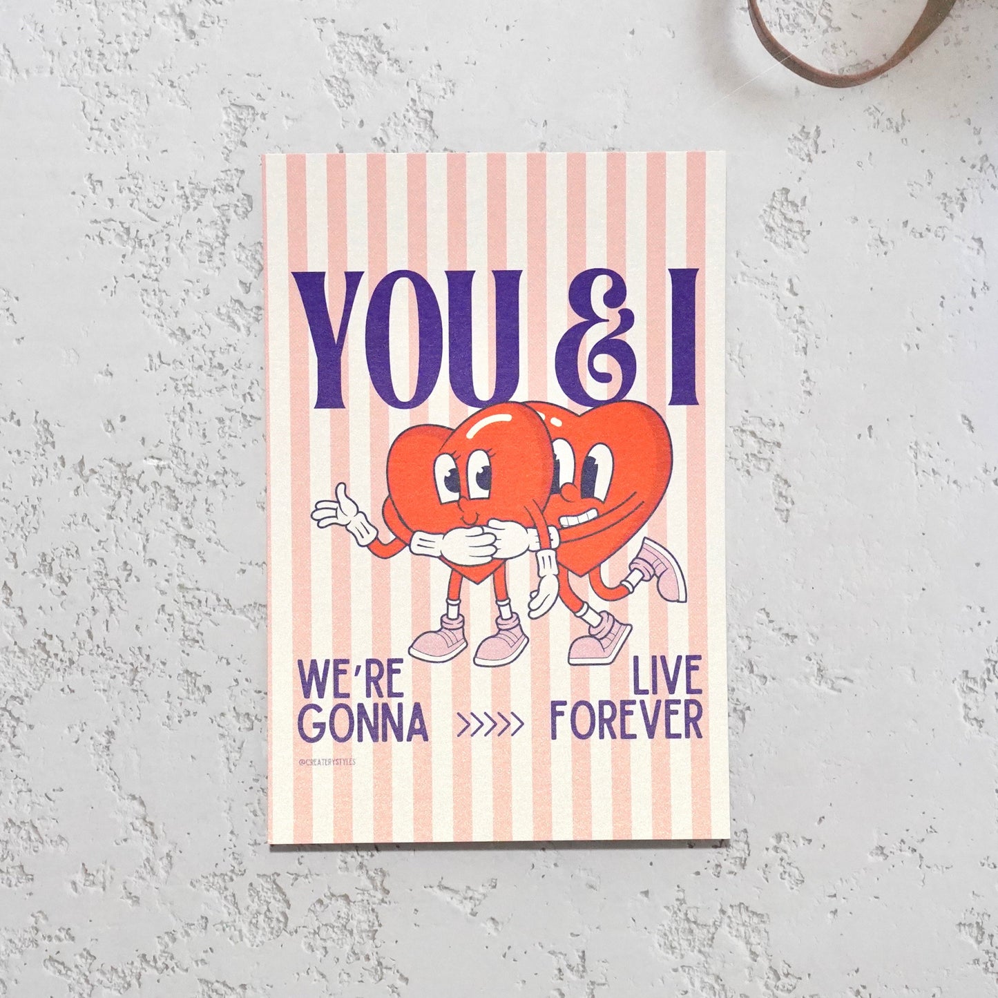 Live Forever Postcard 4x6 in