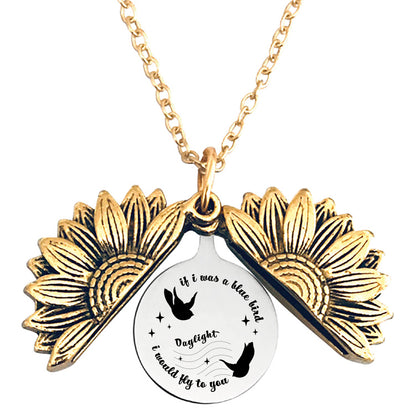 Daylight Sunflower Double-Sided Necklace