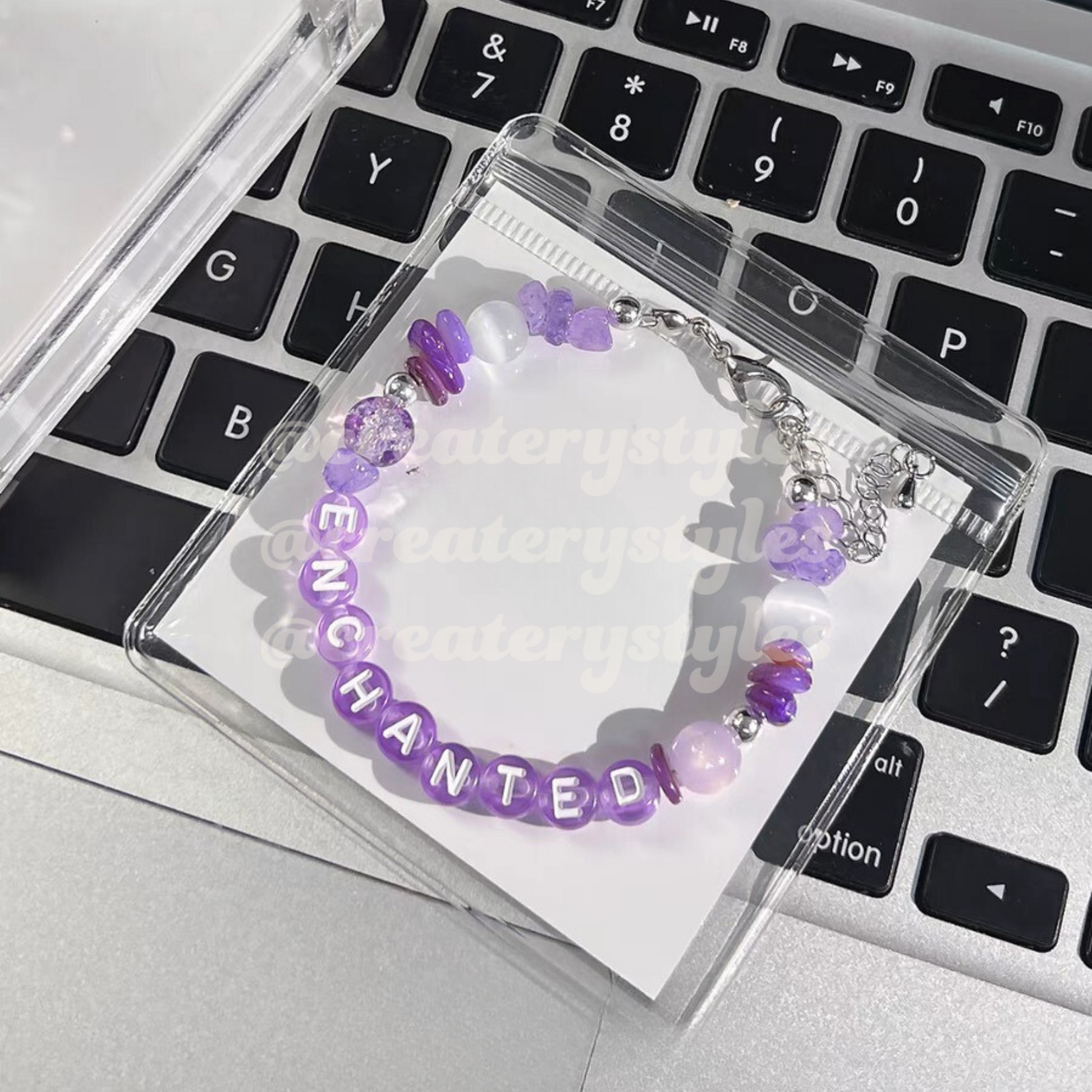 Enchanted Inspired Crystal Beads Friendship Bracelet Lobster Claw Closure