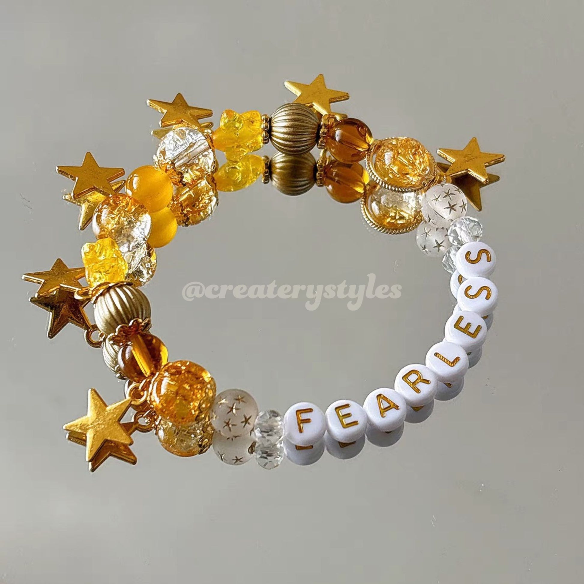 Fearless Inspired Crystal Beads Friendship Bracelet