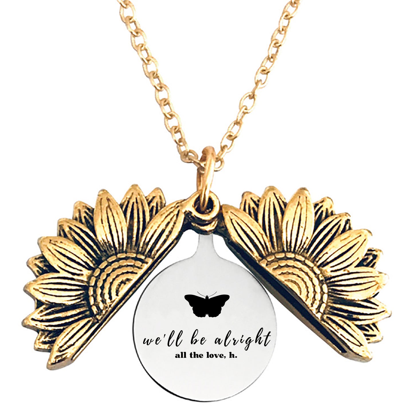 WBA Sunflower Double-Sided Necklace