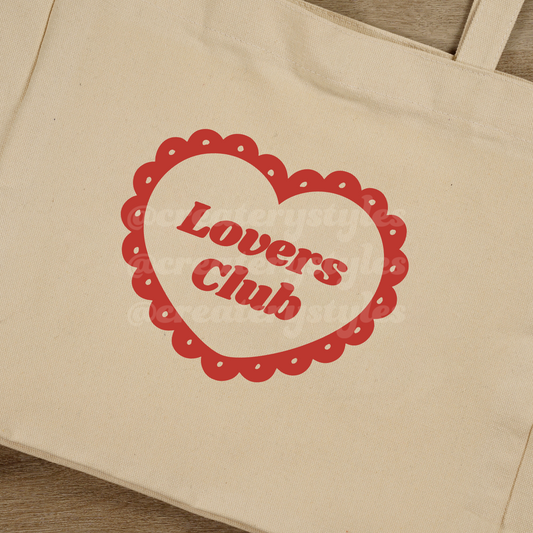 Lovers Club Double-Sided Tote Bag, Mult Color