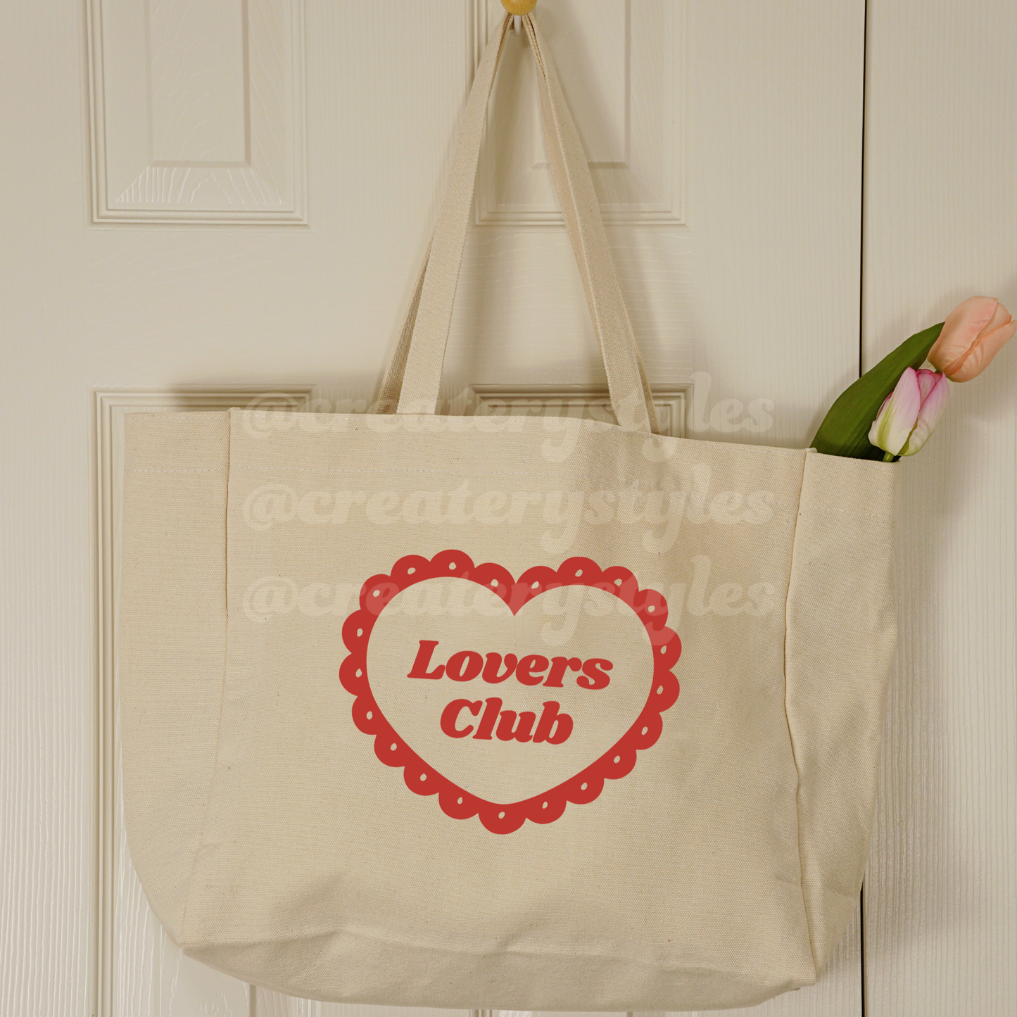 Lovers Club Double-Sided Tote Bag, Mult Color