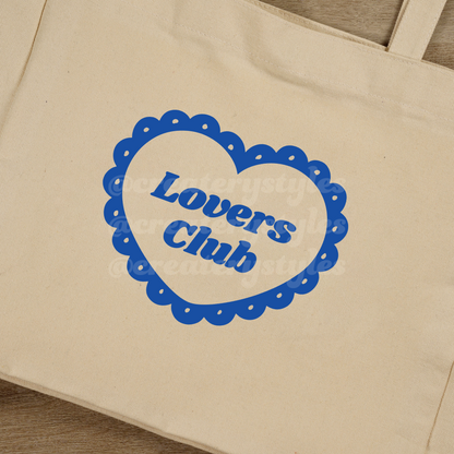 Lovers Club Double-Sided Tote Bag, Mult Color