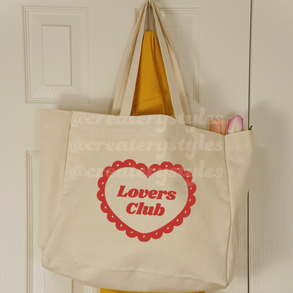 Lovers Club Double-Sided Tote Bag, Mult Color