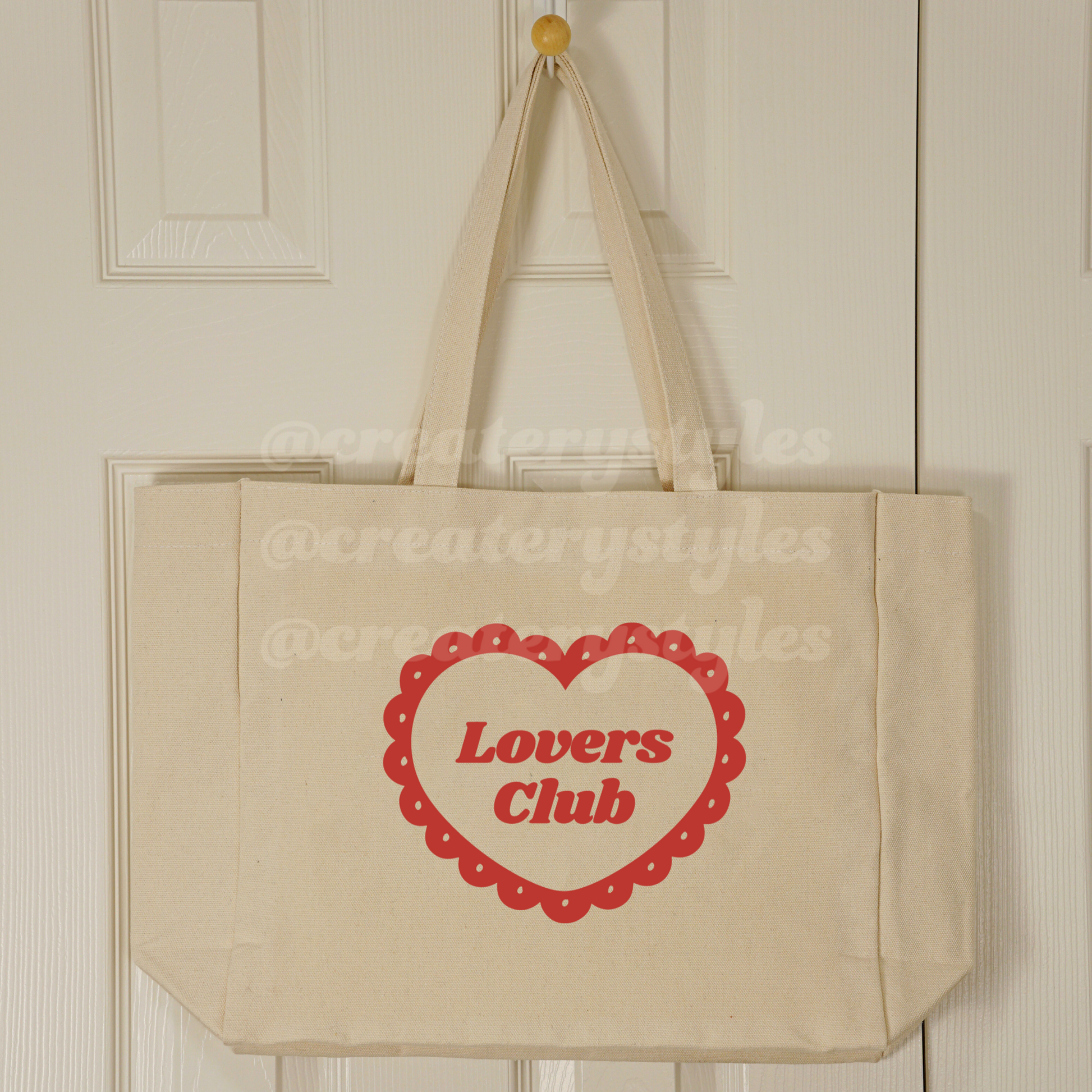 Lovers Club Double-Sided Tote Bag, Mult Color