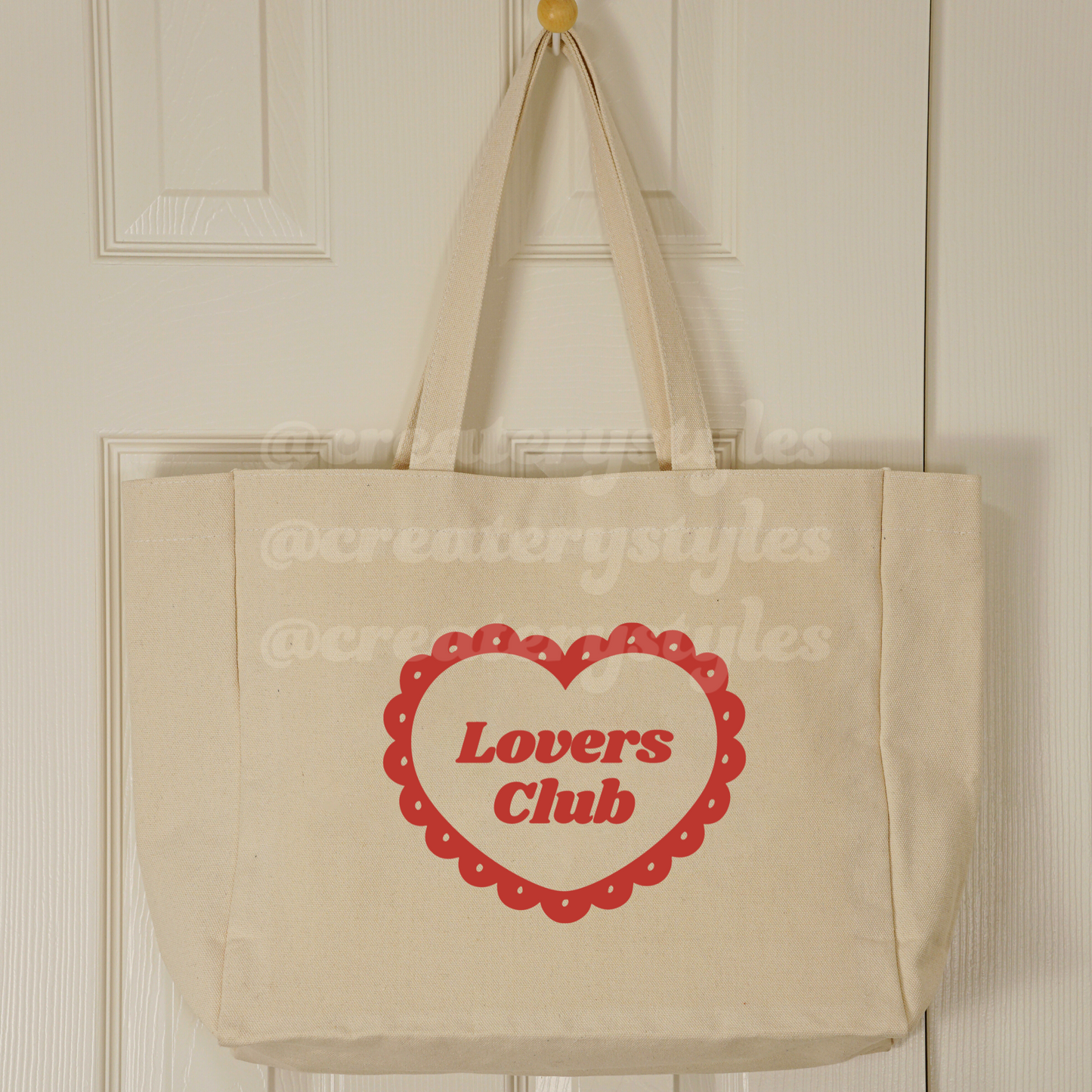 Lovers Club Double-Sided Tote Bag, Mult Color