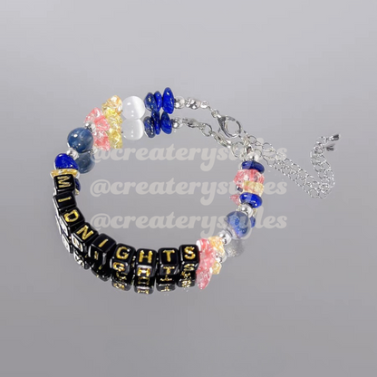 Midnights Inspired Crystal Beads Friendship Bracelet Lobster Claw Closure