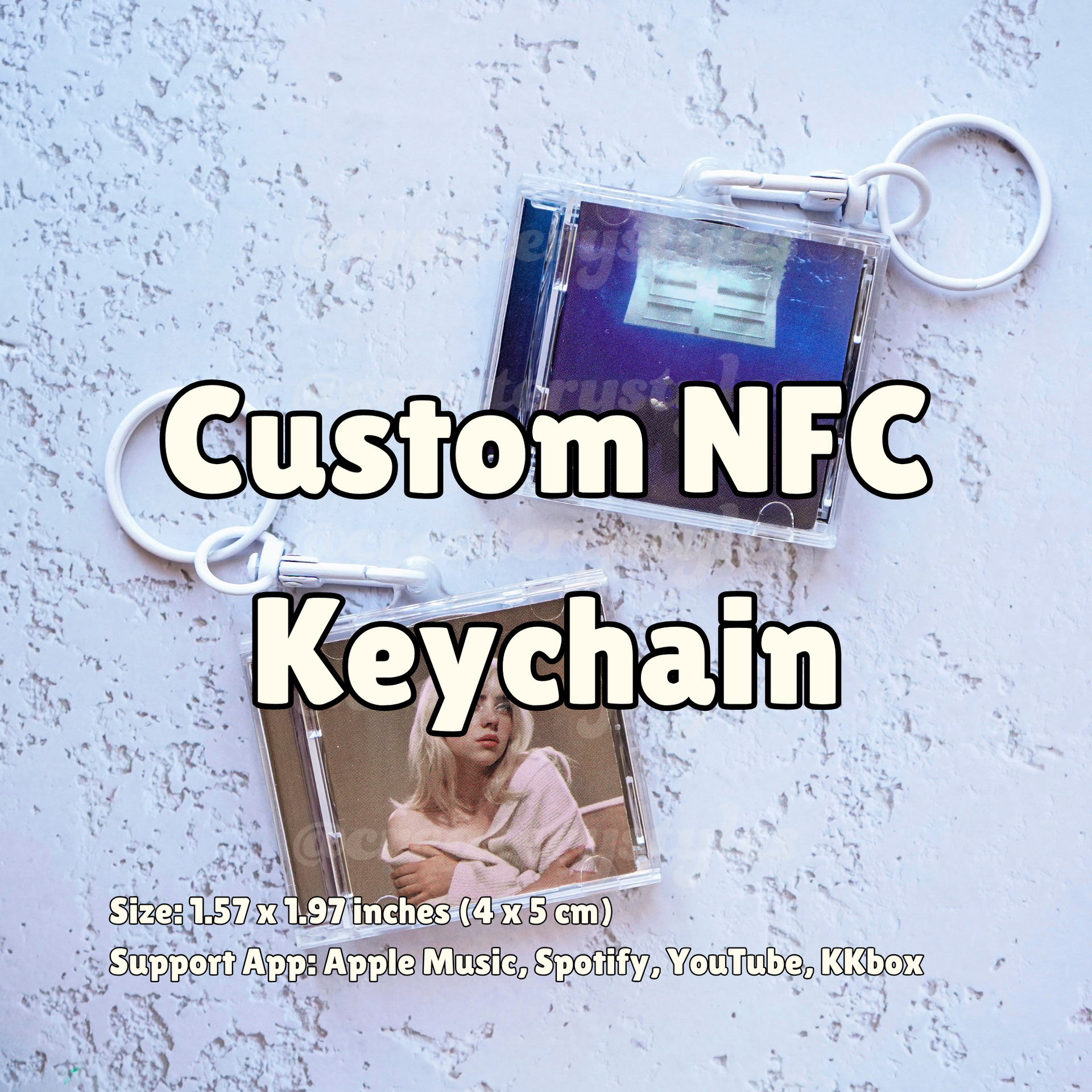 Personalized Billie Eilish NFC Keychain | Custom Acrylic Keychain