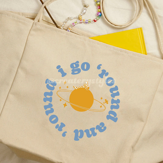 Round and Round Satellite Tote Bag