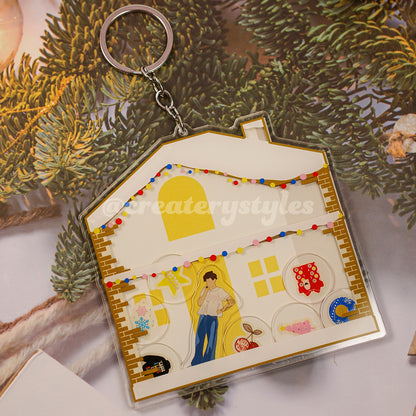 Christmas House Keychain/Ornament