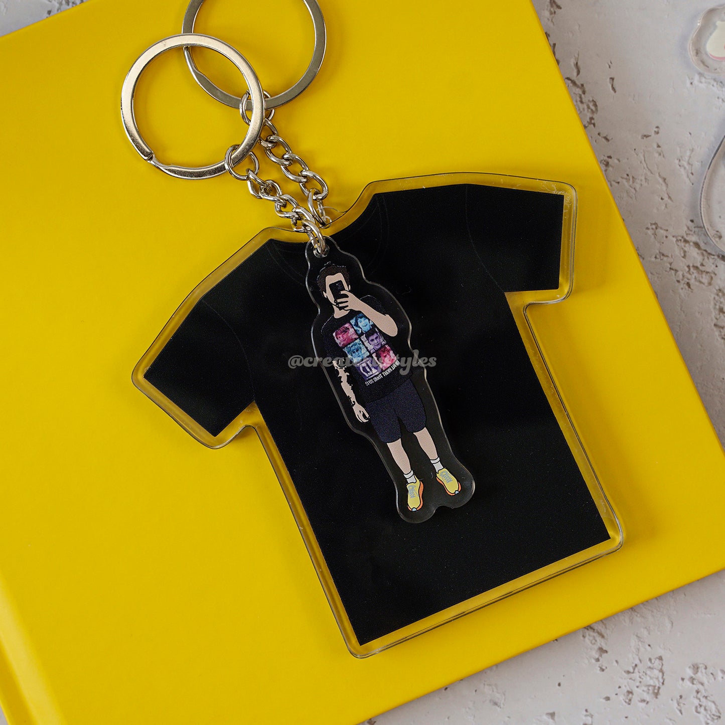 Up All Night Selfie Keychain/Keychain Shaker