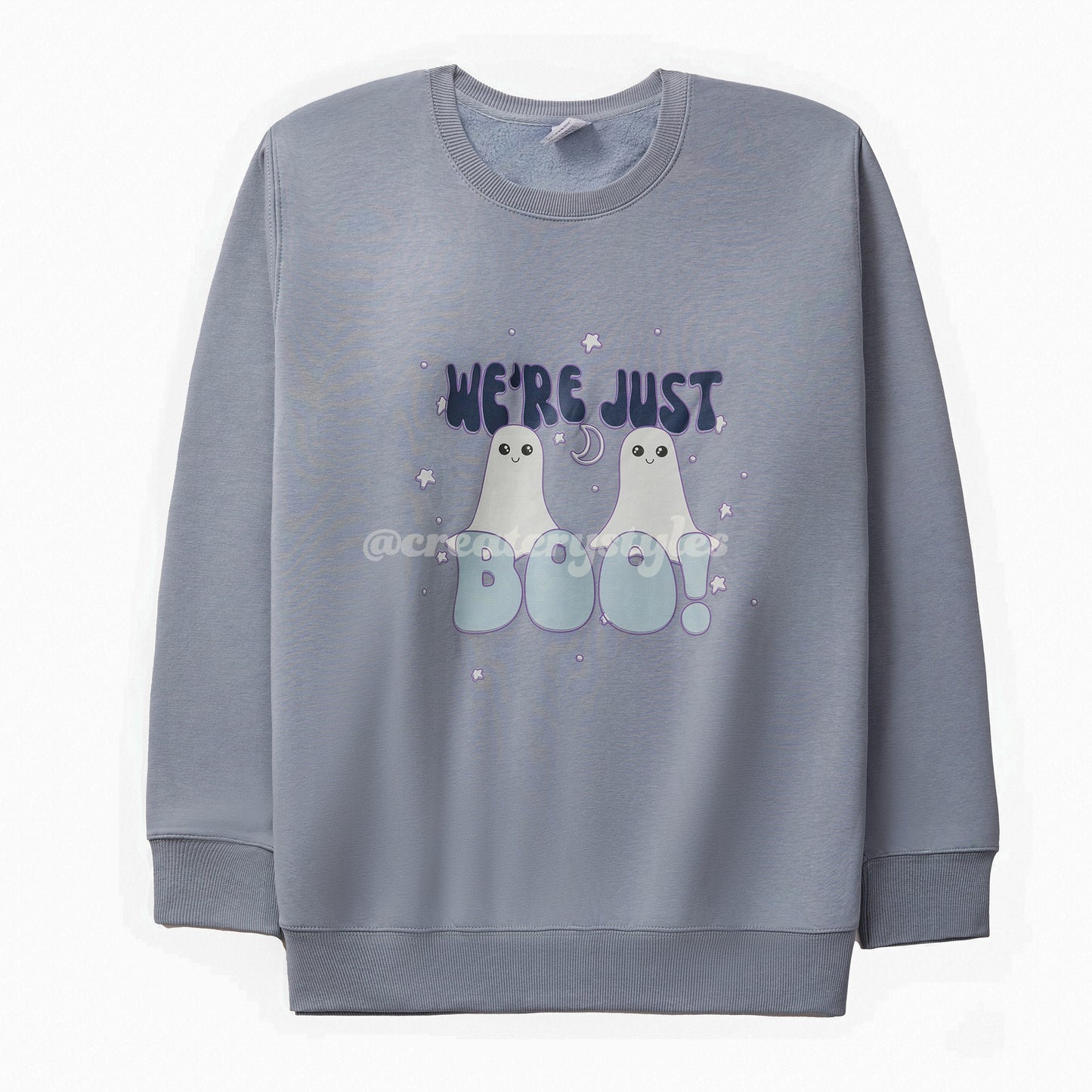 Boo Ghosts Printed Sweatshirt & Hoodie, Mult Color